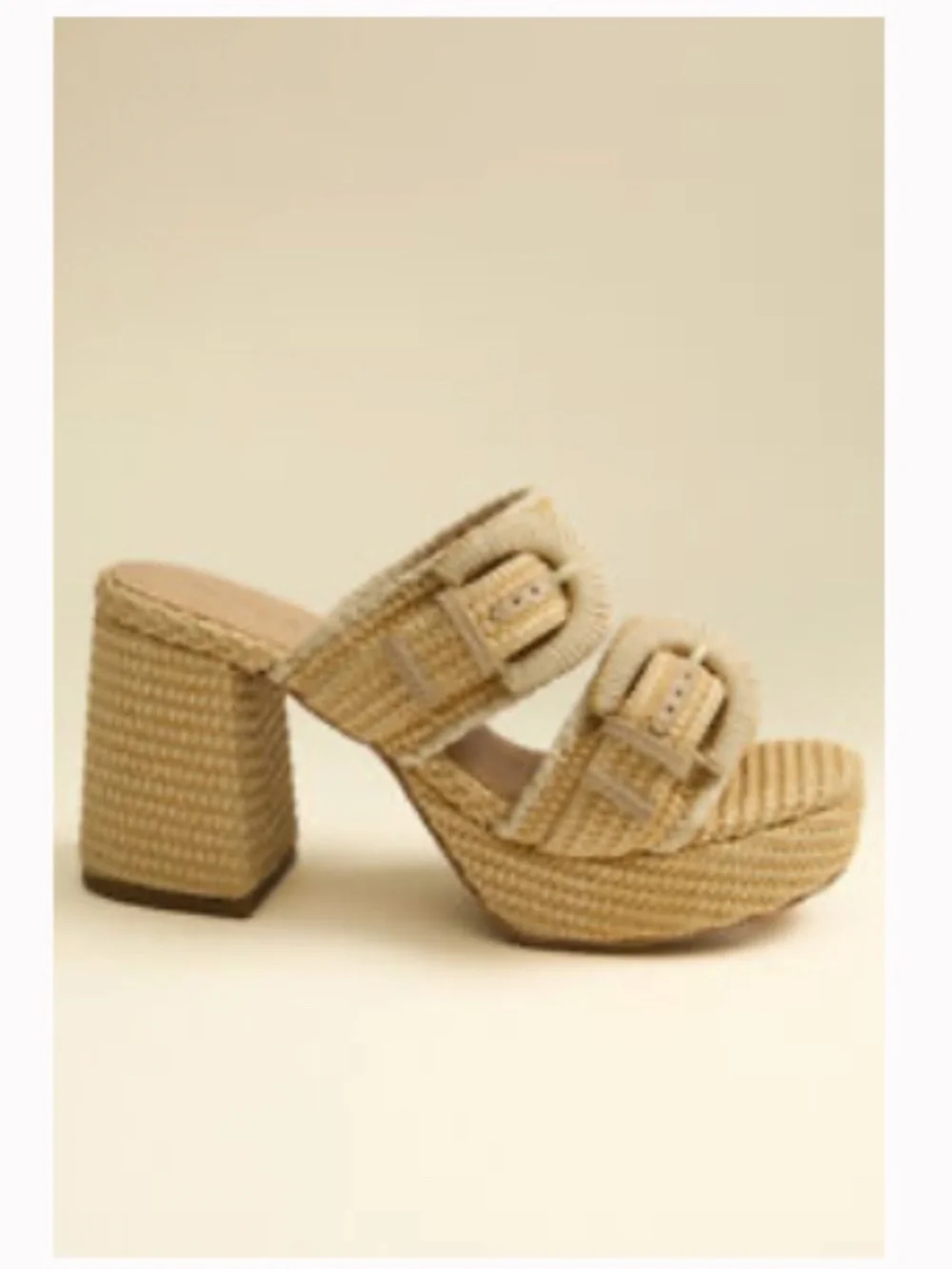 Altar'd State Danila Platform Raffia Heels NWT in Size 10